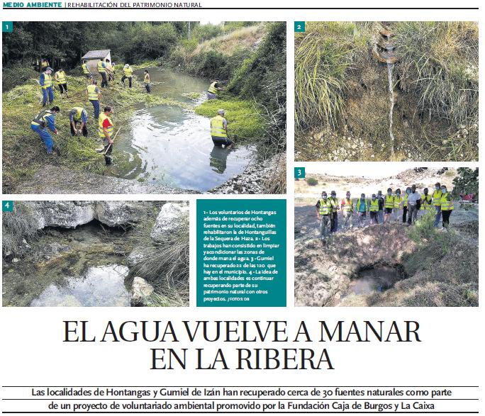 Recuperación de las Fuentes de Hontagas